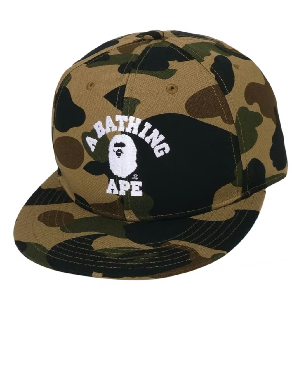 New Bape 1st Camo College Cap Green Size Large 7 1/2 fitted hat A Bathing Ape